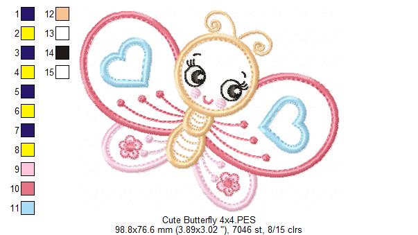 Cute Butterfly - Applique
