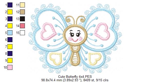 Cute Butterfly - Applique