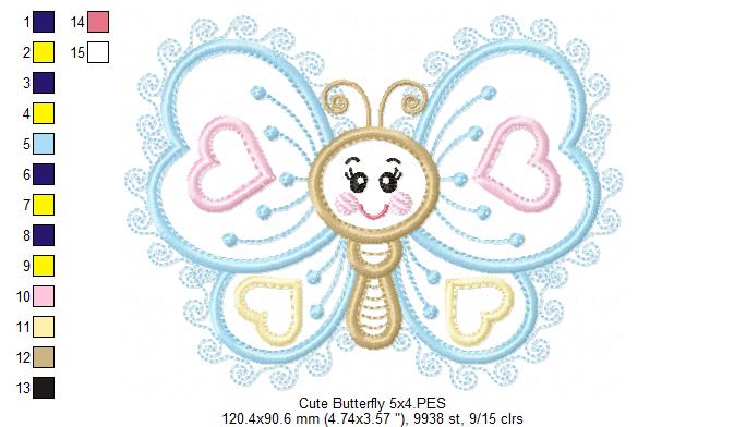 Cute Butterfly - Applique