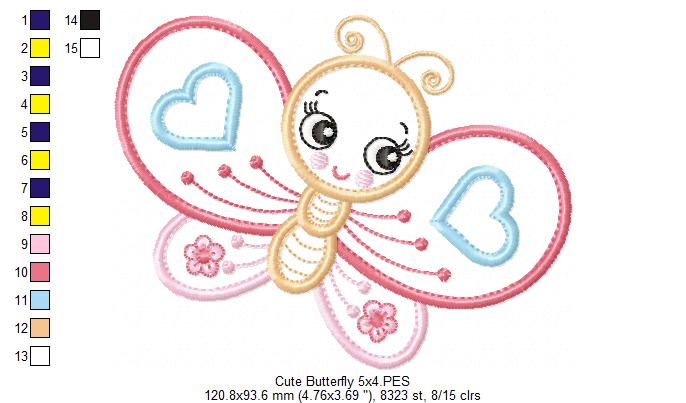 Cute Butterfly - Applique