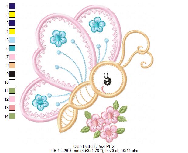 Cute Butterfly - Applique