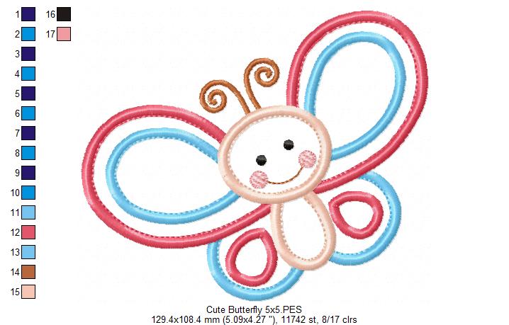 Cute Butterfly - Applique