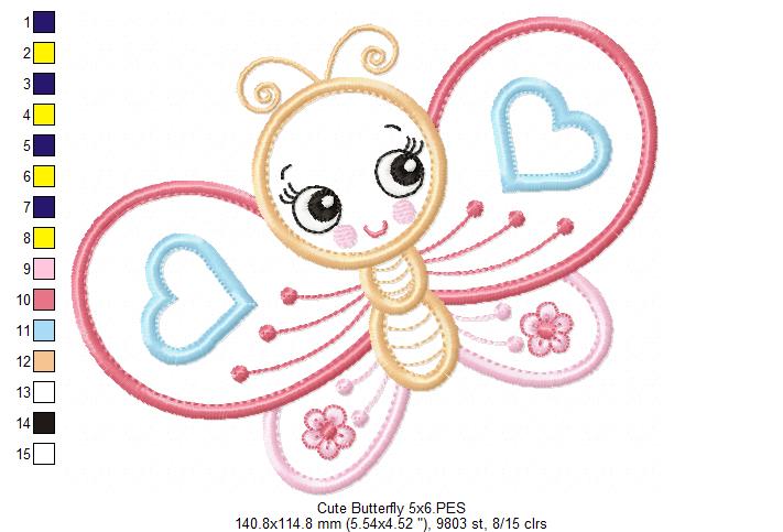 Cute Butterfly - Applique