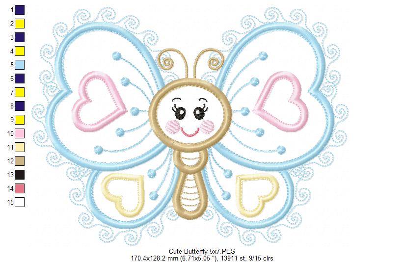 Cute Butterfly - Applique