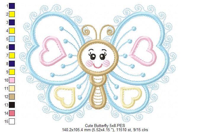 Cute Butterfly - Applique