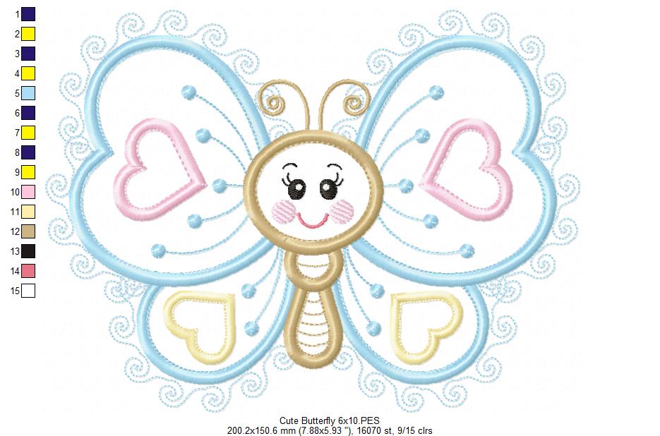 Cute Butterfly - Applique