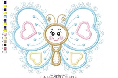 Cute Butterfly - Applique