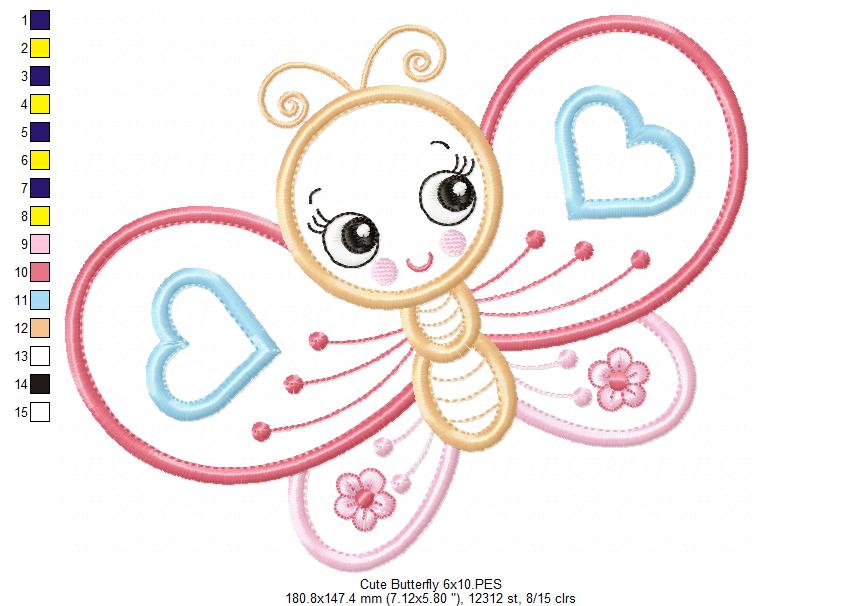Cute Butterfly - Applique
