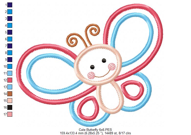 Cute Butterfly - Applique