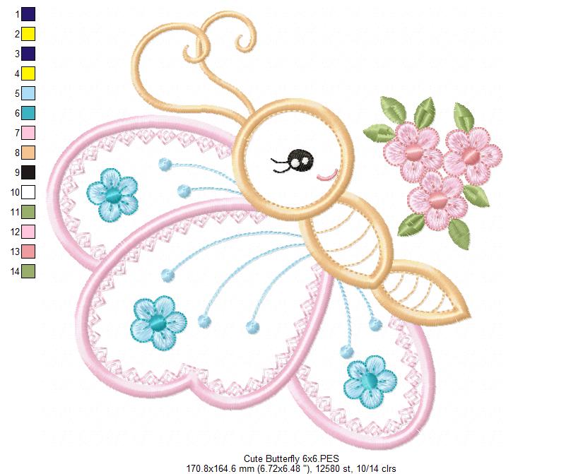 Cute Butterfly - Applique