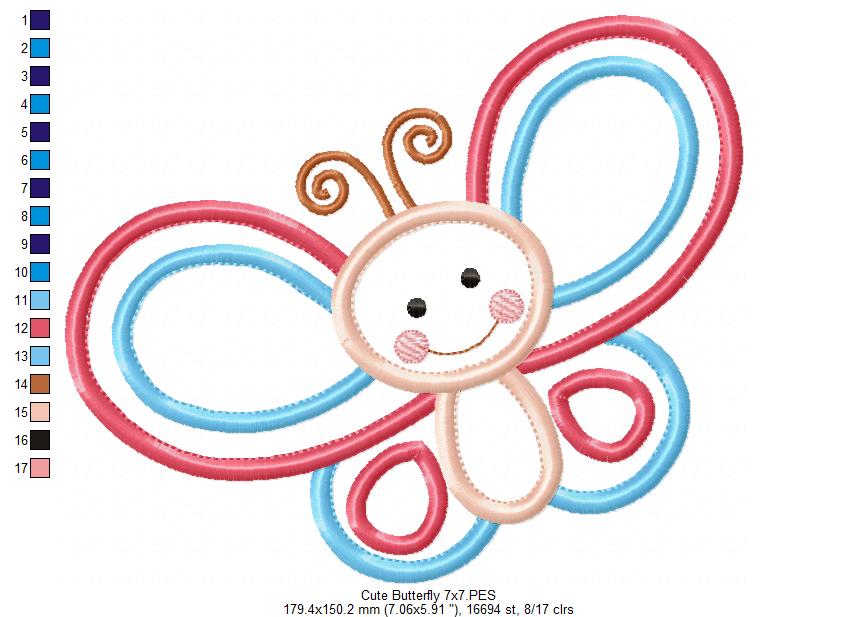 Cute Butterfly - Applique