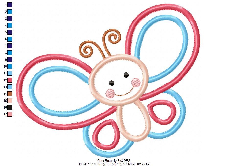 Cute Butterfly - Applique