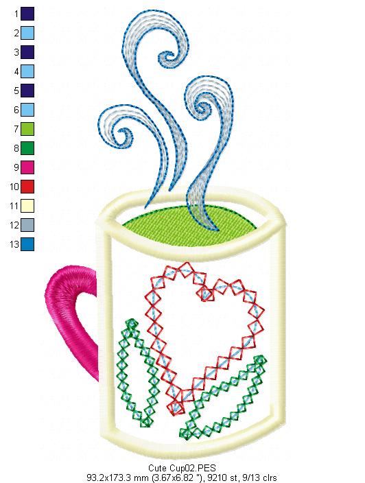 Cute Cup - Applique