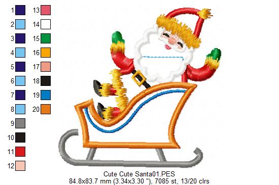 Cute Santa - Applique