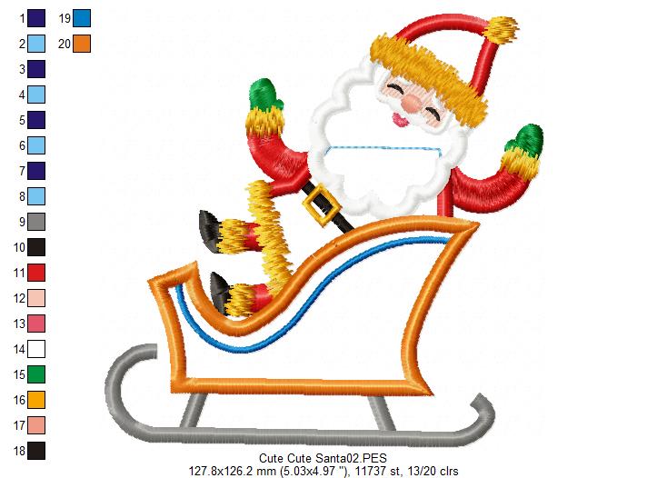 Cute Santa - Applique