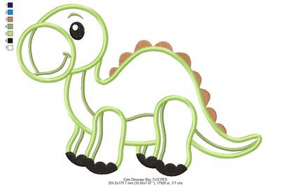 Cute Dinosaur Boy - Applique