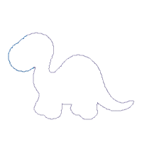 Cute Dinosaur Girl - Applique - Machine Embroidery Design