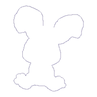 Cute Easter Bunny Girl - Applique