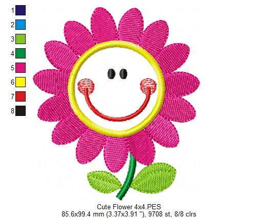 Cute Flower - Applique