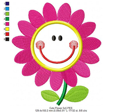 Cute Flower - Applique