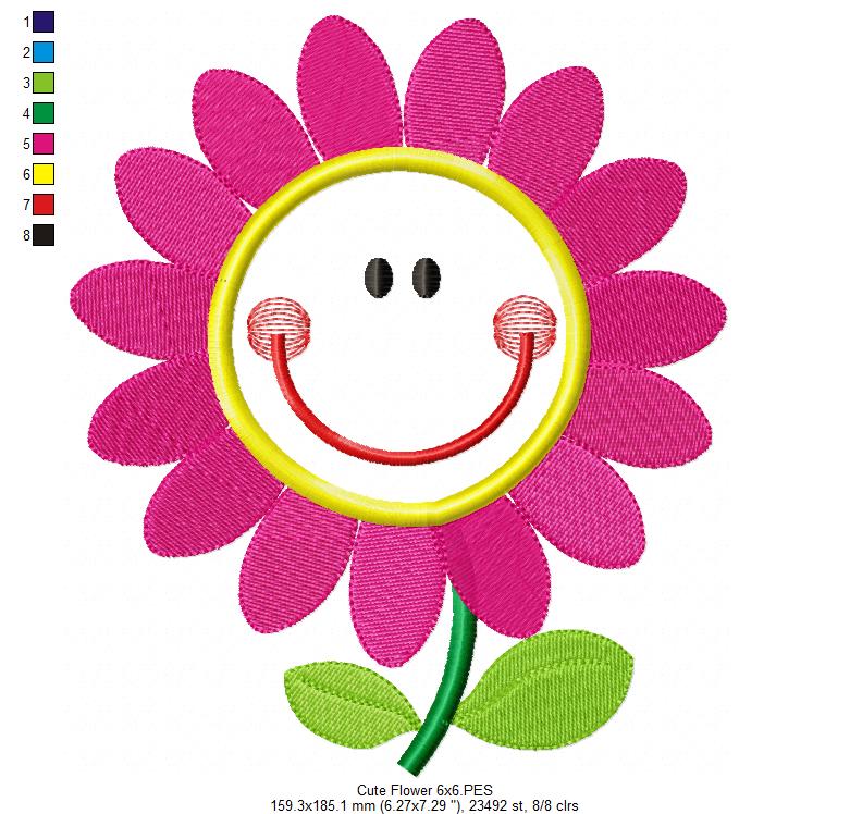 Cute Flower - Applique