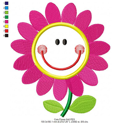 Cute Flower - Applique