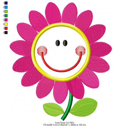 Cute Flower - Applique