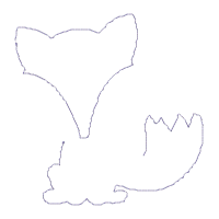 Cute Fox Girl - Applique - Machine Embroidery Design