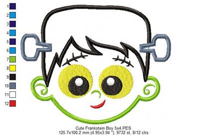 Cute Frankenstein Boy - Applique
