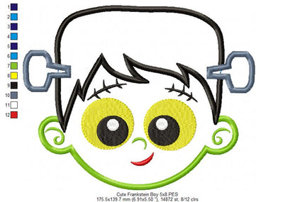 Cute Frankenstein Boy - Applique