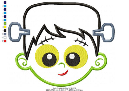 Cute Frankenstein Boy - Applique