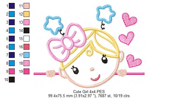 Cute Girl - Applique