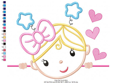 Cute Girl - Applique