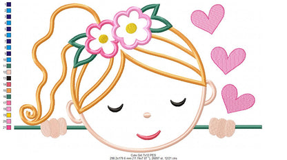 Cute Boy and Girl - Set of 7 designs - Applique