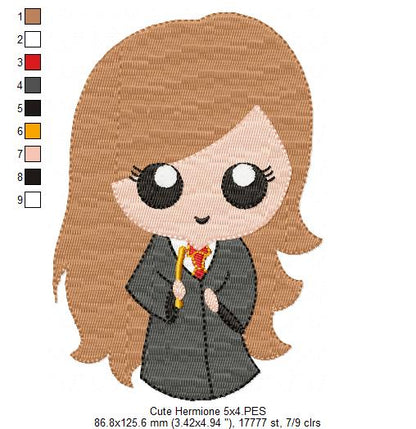 Three Wizard Kids - Fill Stitch - Set of 3 designs