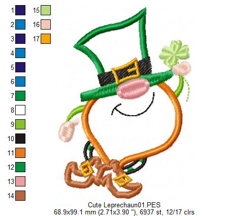 Cute Leprechaun  - Applique