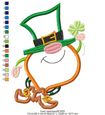 Cute Leprechaun  - Applique