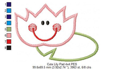 Cute Lily Pad - Applique