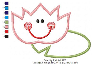 Cute Lily Pad - Applique