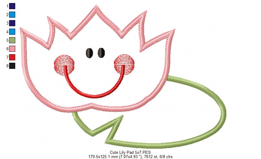 Cute Lily Pad - Applique