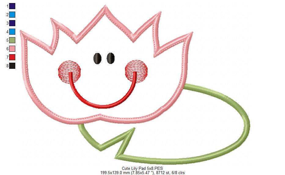 Cute Lily Pad - Applique