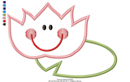 Cute Lily Pad - Applique
