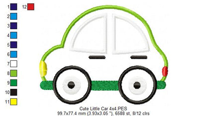 Cute Little Car - Applique