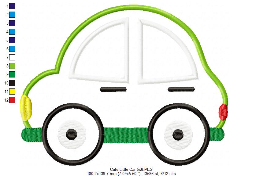 Cute Little Car - Applique