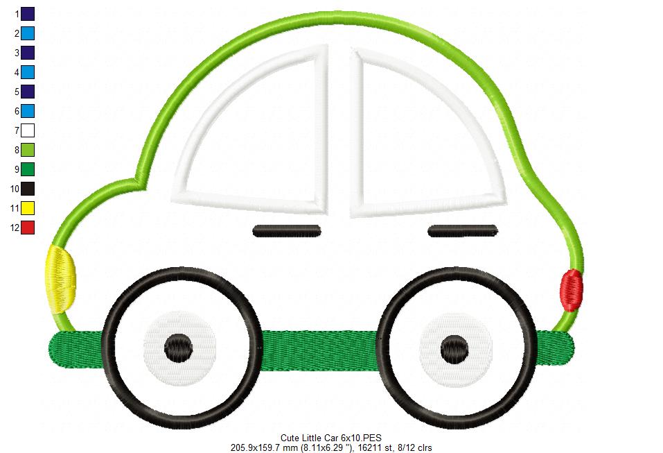 Cute Little Car - Applique