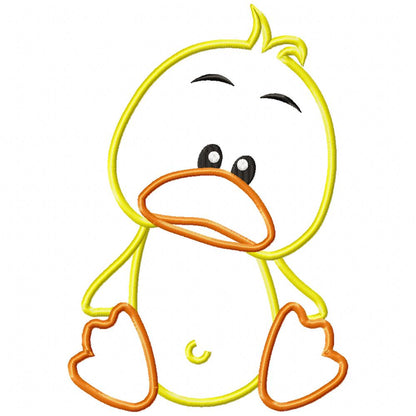 Cute Little Duck Boy - Appliqué - Machine Embroidery Design