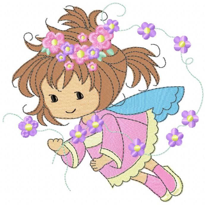 Cute Little Fairy - Fill Stitch