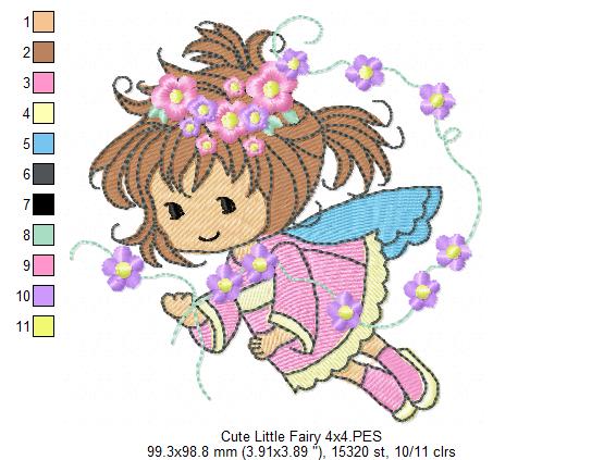 Cute Little Fairy - Fill Stitch
