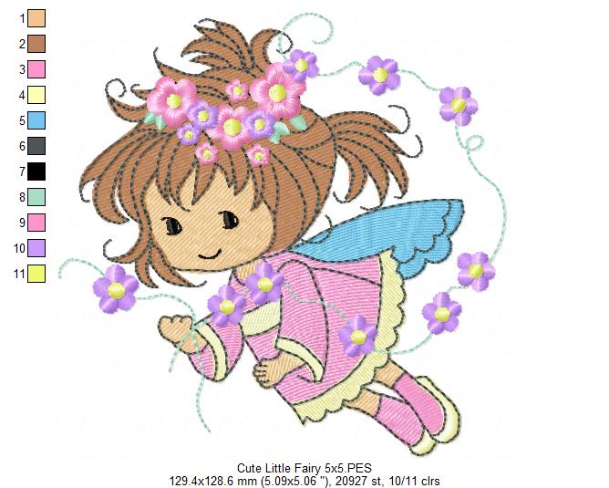 Cute Little Fairy - Fill Stitch