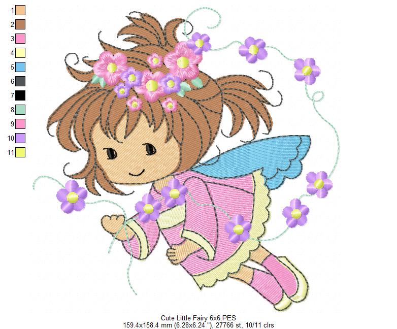 Cute Little Fairy - Fill Stitch